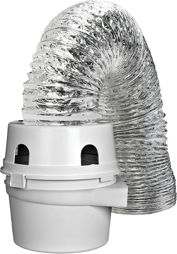Dundas Jafine TDIDVKZW Indoor Dryer Vent Kit with 4" x 5' Duct by Dundas+Jafine