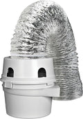 Dundas Jafine TDIDVKZW Indoor Dryer Vent Kit with 4" x 5' Duct by Dundas+Jafine