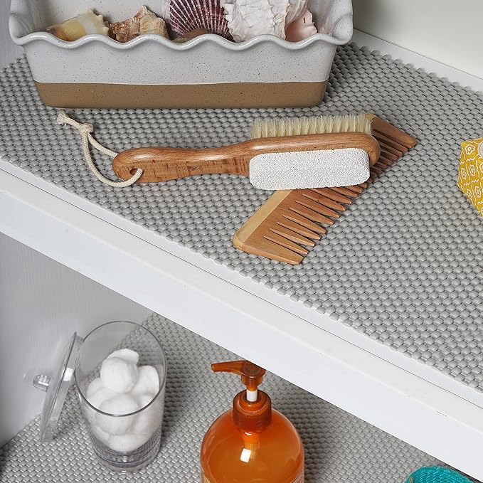 Con-Tact Brand Grip Premium Shelf Liner, Thick and Non-Adhesive Drawer Liner, Multi-Purpose and Easy to Use, 18" x 10', Cool Gray, Pack of 1 - Image 5