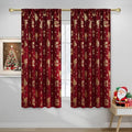 NICETOWN 2 Panels Red Christmas Curtains W42 x L63 in, Rod Pocket Gold Stamping Xmas Tree Printed Window Treatments for Bedroom, Living Room, Thermal & Privacy Draperies for Holiday Party Home Decor by NICETOWN