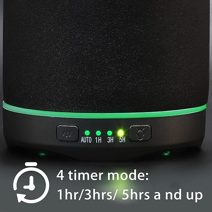 VIVITEST Diffusers for Essential Oils,Stone Oil Diffuser,Ceramic Essential Oil Diffusers Black for Home (250ML) - Image 7
