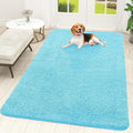 OLANLY Dog Door Mat for Muddy Paws 70x46, Absorbs Moisture and Dirt, Absorbent Non-Slip Washable Doormat, Quick Dry Chenille Mud Mat for Dogs, Entry Indoor Entryway Carpet for Inside Floor, Blue by OLANLY