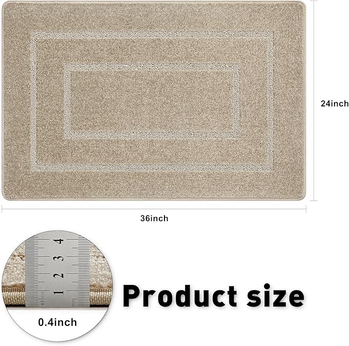 PURE ERA Carpet Stair Tread Landing Mat Tape Free Self Adhesive Non Slip Skid Resistant Indoor Doormat Area Rug Floor Mat for Kitchen Bathroom Workstations Washable 2' X 3' - Image 3