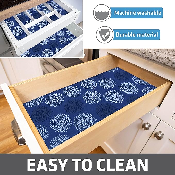 Drymate Premium Luxury Shelf & Drawer Liner, Thick Cushioned Fabric, Non-Adhesive, Absorbent, Waterproof, Slip-Resistant, Liners for Kitchen Cabinets, Cupboards (USA Made)(12”x59”)(2-Pack)(GoodBlue) - Image 6