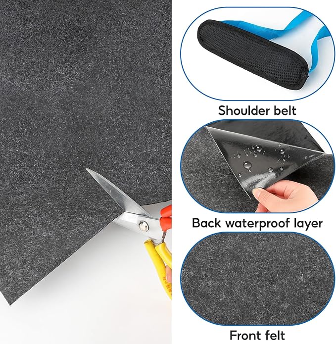 Camping Tent Carpet Mat 6.5x5 Ft Waterproof Rug Liner - Portable Under Tent Mat to Keep Floor Dry Blanket, Moisture Barrier for Camping Gear, Outdoor Picnic Supplies - Image 4