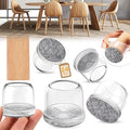 24PCS Round Chair Leg Floor Protectors, Furniture Sliders, Chair Leg Protectors for Hardwood Floors, Non-Slip Felt Furniture Pads, Silicone Cap Covers to Protect Floors, (Fit 1.5" - 2") by Indemo