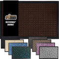 GORILLA GRIP 100% Waterproof All-Season WeatherMax Doormat, 34x58, US Designed Natural Rubber, Stain and Fade Resistant, Low Profile Indoor Outdoor Door Mats, Easy Clean Patio Mat, Coffee Squares by GorillaGrip