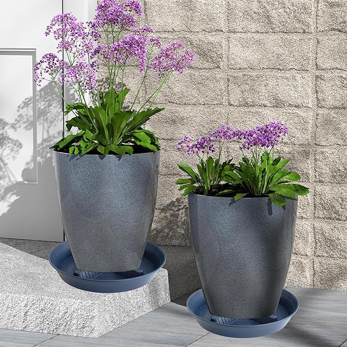 4 Pack Plant Saucer 14 inch, Plastic Plant Saucers for Indoors, Raised Middle Plant Trays for Pots, Water Tray for Plants, Plant Stand Water Catcher Tray, Pot Saucers for Plants - Image 7