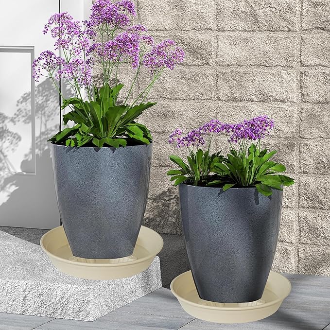 4 Pack Plant Saucer 12 inch, 8 10 14 17 inch, Plant Stand Plastic Plant Saucers for Indoors Outdoor, Heavy Duty Flower Saucers for Potted Plants, Pot Saucers for Plants, Grow Bags Saucers - Image 6