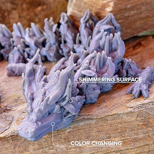 Polymaker Panchroma Grey Color Changing PLA, 1.75mm, 1KG, Glitter Starlight Mercury 3D Printer Filament, Hides Layer Lines, Easy to Print, Tangle Free, AMS Compatible, Works with Most FDM Printers - Image 4