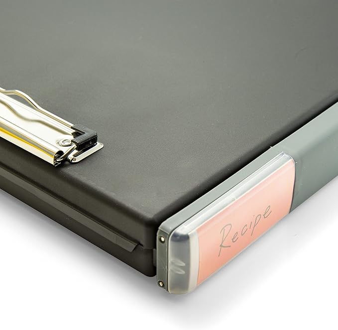 Officemate Ringbinder Clipboard Storage Box, Charcoal (83309), 13" x 10.8" x 2" - Image 4