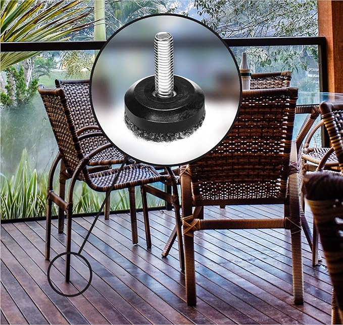 Slipstick Gorilla Outdoor Adjustable Furniture Levelers (8 Pack) Weatherproof Screw in Leg Glides for Chairs, Tables, and Outdoor Furniture Feet (Berber Glide, ¼”-20 BSW Thread) - Image 5