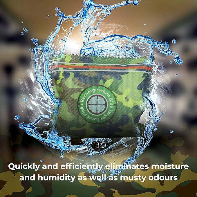 Gun Safe Dehumidifier Camouflage - Rechargeable Desiccant Dehumidifier Bags - Reusable & Absorbs Moisture & Humidity - 4x Pack - Image 3