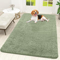 OLANLY Dog Door Mat for Muddy Paws 59x35, Absorbs Moisture and Dirt, Absorbent Non-Slip Washable Doormat, Quick Dry Chenille Mud Mat for Dogs, Entry Indoor Entryway Carpet for Inside Floor, Sage Green by OLANLY