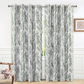 DriftAway Linen Printed Blackout Curtains Tree Branch Pattern Double Layer 90 Inches Long for Bedroom Thermal Insulated Summer Sound Lined Grommet Drapes for Living Room 2 Panels Loden Green/Linen by DriftAway