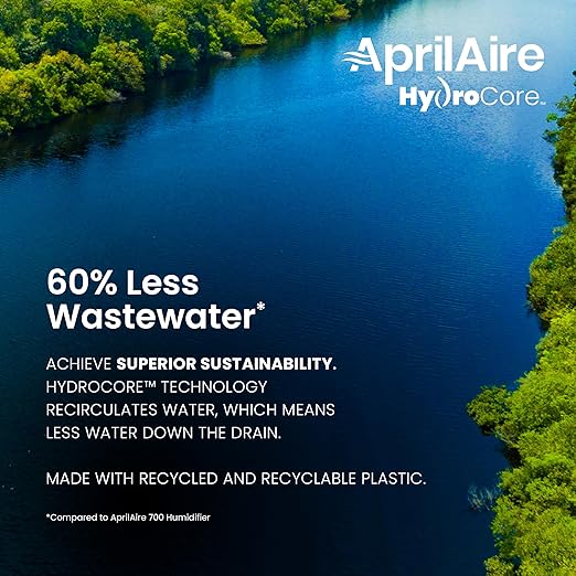 AprilAire 720A Whole-House Fan-Powered Evaporative Humidifier – 21 Gallons Per Day, Water Saving With Automatic Digital Control for up to 6,250 Sq. Ft., Part of the AprilAire Healthy Air System - Image 8