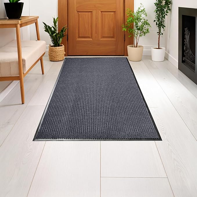 MaxMat® Extra Large Commercial Door Mat, Rubber Border Heavy Duty Door Mat, Waterproof, Low-Profile, Easy to Clean, Rubber Entry Mat. (Grey, 3 x 6 feet) - Image 8