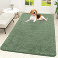 OLANLY Dog Door Mat for Muddy Paws 59x35, Absorbs Moisture and Dirt, Absorbent Non-Slip Washable Doormat, Quick Dry Chenille Mud Mat, Entry Indoor Entryway Carpet for Inside Floor, Olive Green by OLANLY