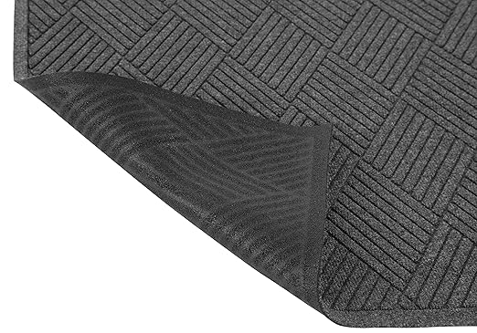 Guardian EcoGuard Diamond Indoor Wiper Floor Mat, Recycled Plactic and Rubber, 4'x6', Charcoal Black,EGDFB040604 - Image 5