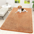 OLANLY Dog Door Mat for Muddy Paws 59x35, Absorbs Moisture and Dirt, Absorbent Non-Slip Washable Doormat, Quick Dry Chenille Mud Mat for Dogs, Entry Indoor Entryway Carpet for Inside Floor, Orange by OLANLY