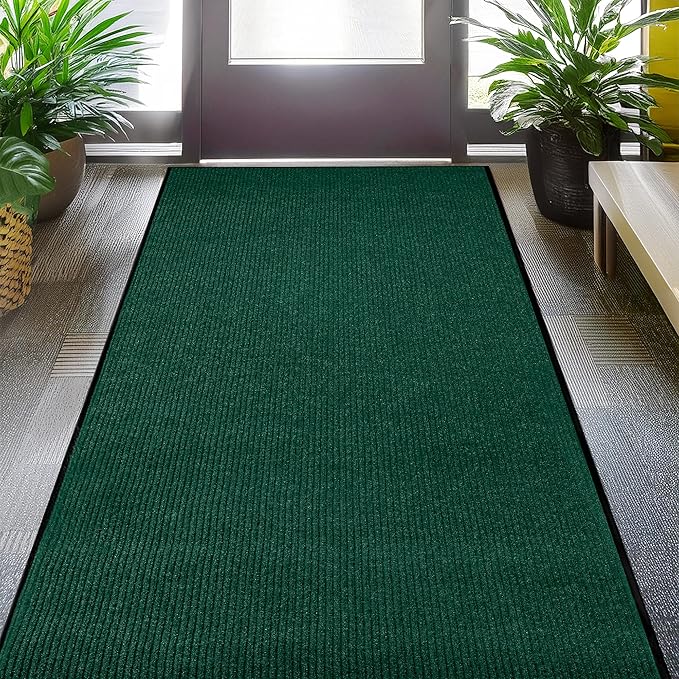 Durable Rubber Door Mat - Heavy Duty, Indoor/Outdoor, Easy Clean, Waterproof, Low-Profile Mat for Entry, Patio, Garage - Stylish (Green, 3 x 5 Feet) - Image 7
