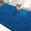 OLANLY Dog Door Mat for Muddy Paws 48x30, Absorbs Moisture and Dirt, Absorbent Non-Slip Washable Doormat, Quick Dry Chenille Mud Mat, Entry Indoor Entryway Carpet for Inside Floor, Deep Navy Blue by OLANLY