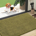OLANLY Dog Door Mat for Muddy Paws 47x32, Absorbs Moisture and Dirt, Absorbent Non-Slip Washable Doormat, Quick Dry Chenille Mud Mat, Entry Indoor Entryway Carpet for Inside Floor, Willow Green by OLANLY