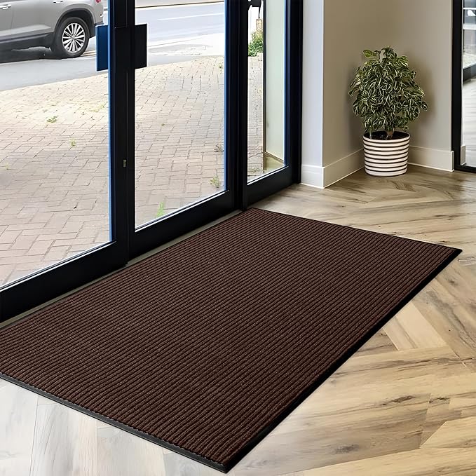 MaxMat® Extra Large Commercial Floor Mat, 3 x 5 Feet Heavy Duty, Waterproof, Low-Profile, Easy to Clean, Rubber Entry Mat (Brown, 3 x 5 Feet) - Image 2