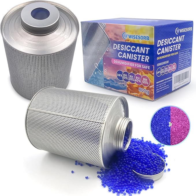 800 Gram 16 Pack Gun Safe Dehumidifier, 1.77 LBS Rechargeable Dehumidifier Blue to Pink Silica Gel Desiccant Moisture Absorbers, Dehumidifiers for Room, Bedroom, Safe, Closet, Bathroom, Car by Wisesorb
