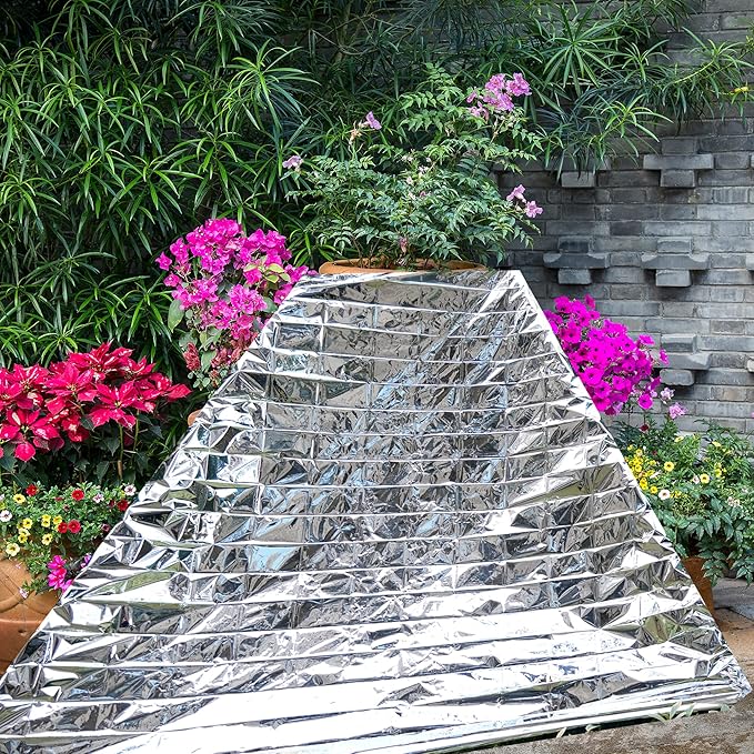 Plant Growth Mylar Films High Reflective Mylar Film Garden Greenhouse Covering Foil Sheets for First Aid Blanket Growth Room Camping Simple Tent,82.6 x 51.2 Inch(2 Pieces) - Image 5