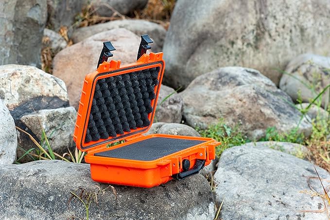 MEIJIA Portable All Weather Waterproof Protective Hard Case, Small Camera Case,Dry Case with Customizable Foam,Fit Use of Drones, Camera,Equipments, 11.65 ”x8.35”x3.78” - Image 7