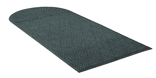 Guardian EcoGuard Diamond w/Single Fan Indoor Wiper Floor Mat, Recycled Plactic and Rubber, 4'x8', Charcoal Black - Image 10