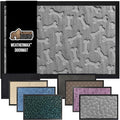GORILLA GRIP 100% Waterproof All-Season WeatherMax Doormat 35x23, US Designed Natural Rubber, Stain and Fade Resistant, Low Profile Indoor Outdoor Door Mats, Easy Clean Patio Mat, Light Gray Bones by GorillaGrip
