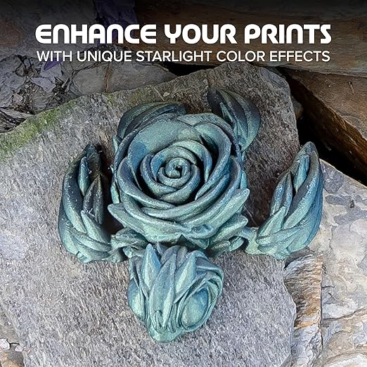 Polymaker Panchroma Green Color Changing PLA, 1.75mm, 1KG, Glitter Starlight Aurora 3D Printer Filament, Hides Layer Lines, Easy to Print, Tangle Free, AMS Compatible, Works with Most FDM Printers - Image 2