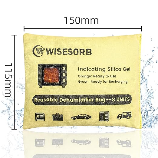 240G 2 Pack Reusable Silica Gel Desiccant Dehumidifier Bags, Color Indicating Moisture Absorbers for Car, Closet, Garage, 3D Filaments, Emoisture, Microwave Rechargeable Reusable Drying Bags - Image 3