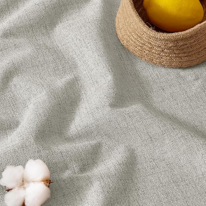 RYB HOME 100% Blackout Cream Curtains, Linen Texture Thermal Insulated Drapes for Bedroom/Living Room/Office/Nuesery, Privacy Farmhouse Full Blackout Window Treatment, W52xL90 Inch Long, 2 Panels - Image 8