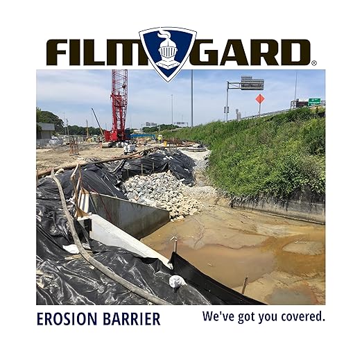 Film-Gard 626031 Construction Plastic Sheeting 10' Width X 100' Length X 6 mil Thick, Black, 1 Count - Image 5
