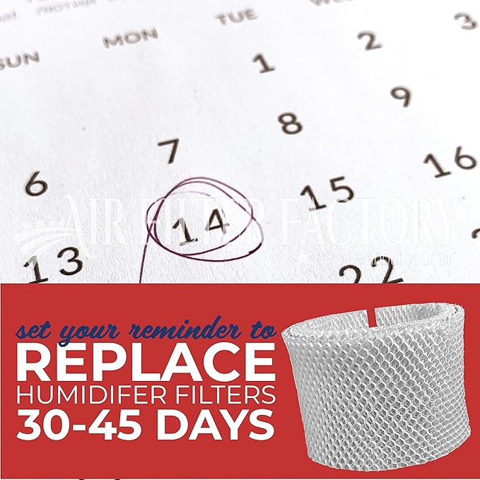 Air Filter Factory Humidifier Wick Filter Replacement For Mainstays Humidifier MDH-0103JB, A/h62 Made In USA 2-Pack - Image 4