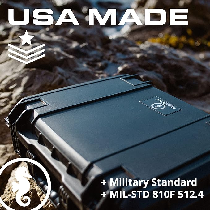 Seahorse 720 Heavy Duty Protective Dry Box Case Without Foam - TSA Approved/Mil Spec / IP67 Waterproof/USA Made for Cameras, Firearms, Motorcycles, Laptops, Consoles, VR, Drones - Image 5