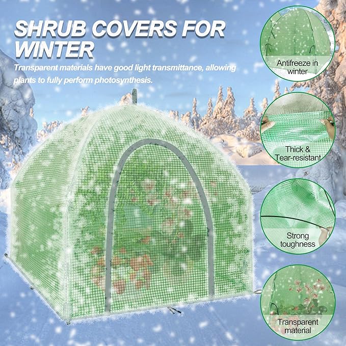 24.5″ *24.5″ *20.5″ Winter Plant Warm Covers - Raised Bed Cover, Warm Tent Freeze Protection Humidity Domes for Germination, Seedling Propagation Protecting Plants from Animals 2PCS - Image 4