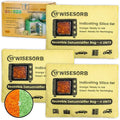3 Pack 120g Rechargeable Silica Gel Desiccant Packets, Reusable Desiccant Packs for Storage, Moisture Absorbers Color Indicating for Suitcase, Storage Bins, Safe, 3D Filaments, Emoisture,Cars by Wisesorb