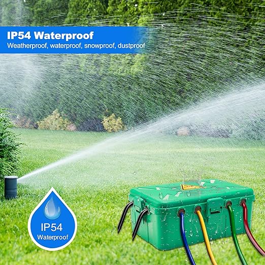Hrensaw Large Outdoor Electrical Box(12.5x8.5x5inch),IP54 Waterproof Outdoor Outlet Covers,Weatherproof Extension Cord Covers Protect Outlet,Plug,Timer,Power Strip,Holiday Light,Green - Image 5