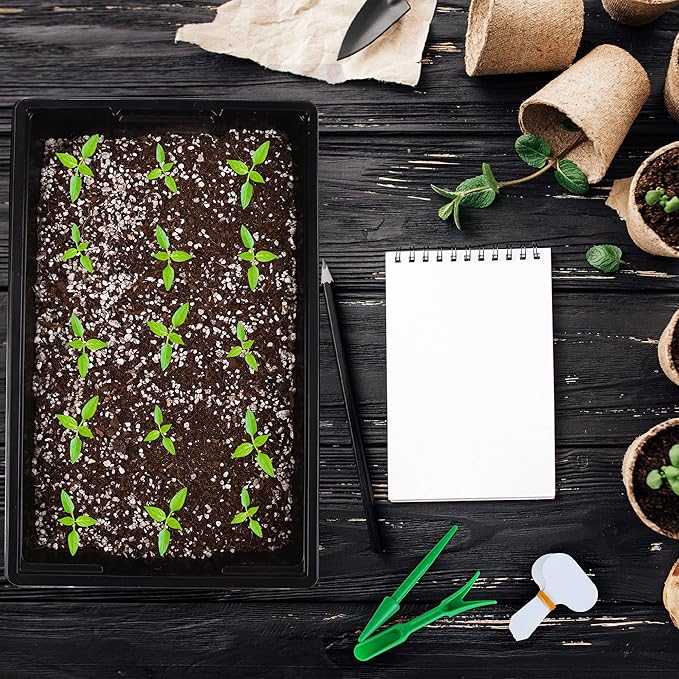 6 Packs Seed Starter Tray Kits with Humidity Dome, Plastic Germination Growing Trays with Plants Labels, Planting Tools for Seeds Growing Starting, Germination and Seedling Propagation - Image 6