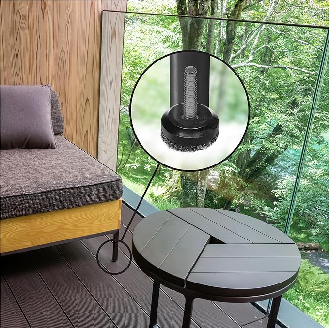 Slipstick Gorilla Outdoor Adjustable Furniture Levelers (8 Pack) Weatherproof Screw in Leg Glides for Chairs, Tables, and Outdoor Furniture Feet (Berber Glide, ¼”-20 BSW Thread) - Image 7