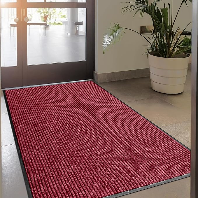 MaxMat® Extra Large Commercial Door Mat, Rubber Border Heavy Duty Door Mat, Waterproof, Low-Profile, Easy to Clean, Rubber Entry Mat. (Red, 4 x 6 Feet) - Image 8