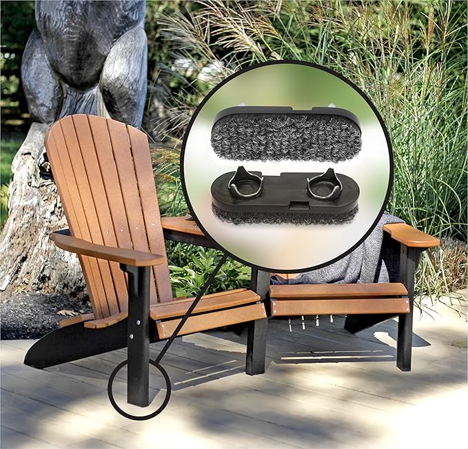 Slipstick GorillaOutdoor Berber Glides for Adirondack Chairs & Outdoor Furniture Feet (8 Pack) Tap on Outdoor Floor Protectors for Deck, Patio & Porch - Image 3