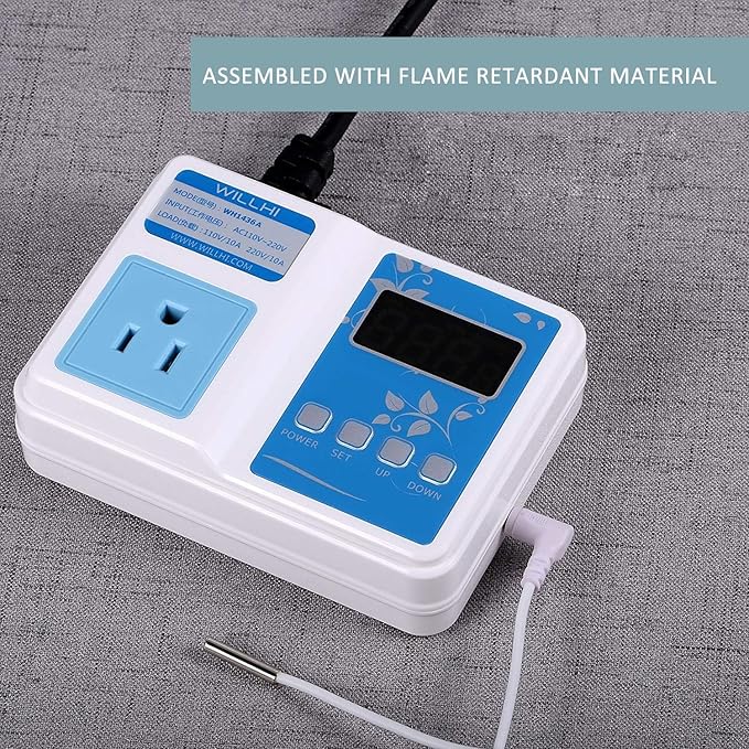 WH1436A 10A Temperature Controller 110V Digital Thermostat Switch Sous Vide Controller NTC 10K Sensor Improved Version - Image 8