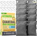 Activated Charcoal Odor Absorber for Strong Odors in Car, Closet, Shoe, Basement. 10 Activated Charcoal Bags Odor Absorbers for Home. Bamboo Charcoals Air Purifying Bag Charcoals Deodorizer Eliminator by Vergali