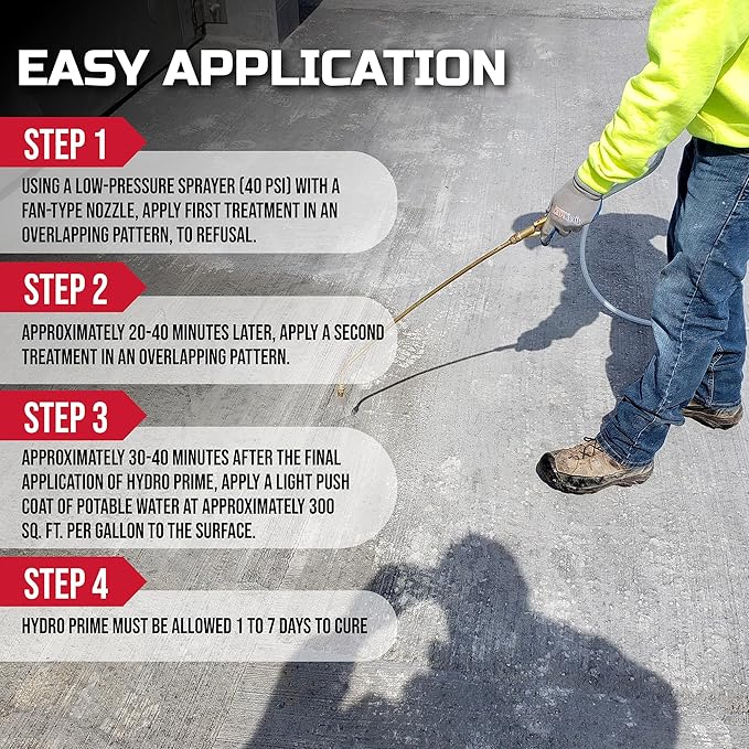 Hydro Prime - Moisture Barrier and Penetrating Sealer for Concrete & Masonry Floors - Primer for Long-Lasting Paint & Coating Protection (5 Gallon) - Image 6