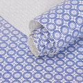 FIFTY FEET 12"x120" Non-Adhesive Shelf Liner for Kitchen Cabinets and Drawers, Washable Non-Slip PVC Cabinet Liner (Blue Circle)(4 Roll) by FIFTYFEET